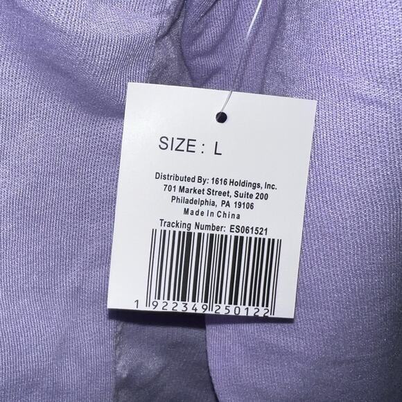 Raw edge crewneck purple sweatshirt junior size large - Picture 5 of 7